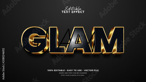 Obraz na plátně Editable glamour text effect, luxury text effect
