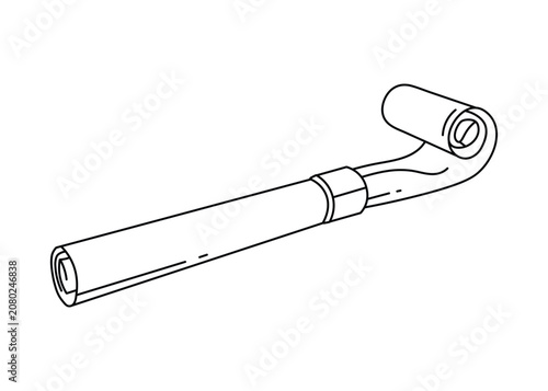 Party blower horn toy outline representing celebration birthday event festive noisemaker fun object