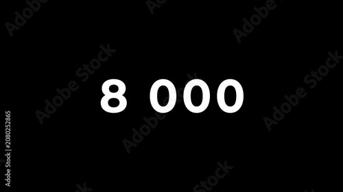 Digit counter from 0 to 8000	

