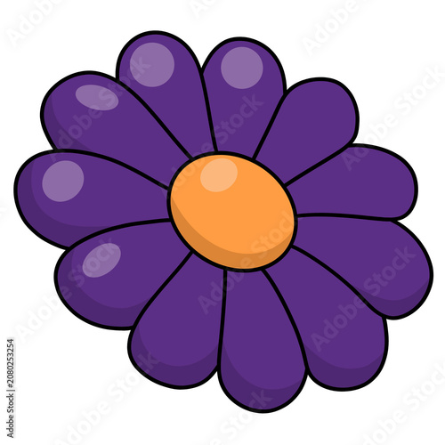 Cute Daisy Flower Cartoon Illustration