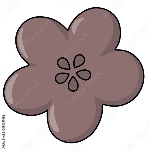 Cute Kawaii Simple Flower Cartoon Illustration