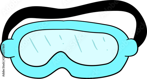 Blue water protective goggles gear for Songkran water fight festival