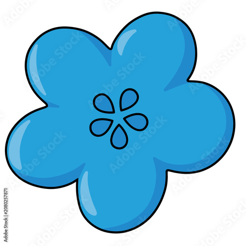 Cute Kawaii Simple Flower Cartoon Illustration
