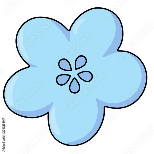 Cute Kawaii Simple Flower Cartoon Illustration