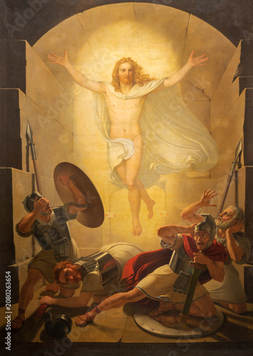 LUCCA, ITALY - JUNE 23, 2026: The painting of Resurrection of Jesus in the ch...