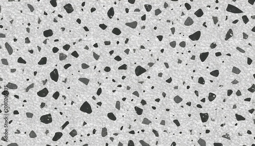 White Granite Terrazzo Floor Seamless Pattern Concrete Textured Surface Grain Dots White Wall Background Texture Stone Granite Black White Background Marble Surface Pattern