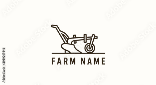 Obraz na płótnie Tractor Farm Vehicle Agricultural Equipment.