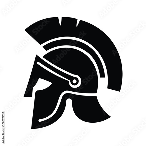 Spartan warrior helmet ancient military icon