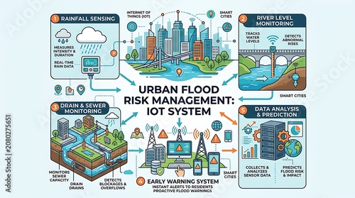 Smart city iot system for urban flood risk management and prevention