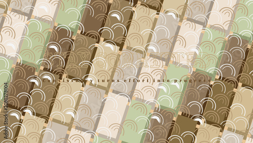 Quadro em tela STAY COMMITTED masked text design featuring scalloped arch scale field pattern a