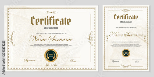 Obraz na płótnie Classic certificate template set