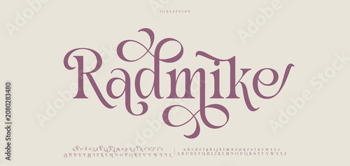 Canvastavla Elegant ligature alphabet letters font logo