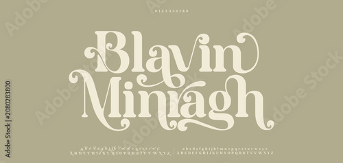 Cuadro en lienzo Blavin Minragh Elegant luxury modern beauty logo alphabet font