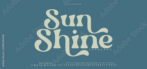 Canvastavla Sun Shine Elegant modern alphabet font