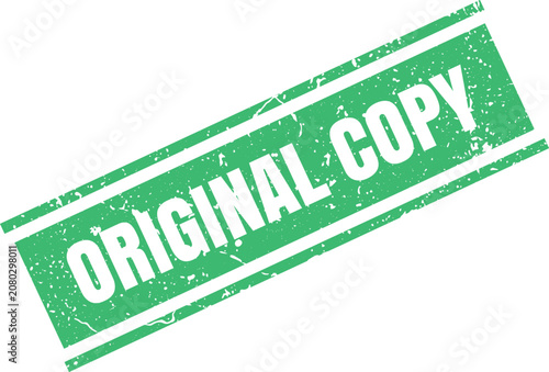 Green ink rubber stamp showing the word licensed in bold white capital letters for products