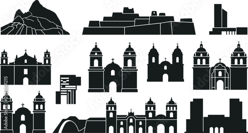Quadro su tela Peru travel tourism famous landmarks historic architecture inca heritage ancient