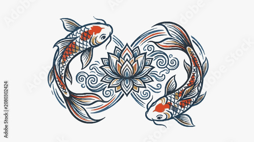 Intricate line art illustration of a dragon with floral patterns.