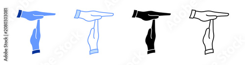Time Out Icon Set Multiple Style
