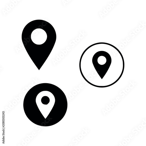 Location pin icon set