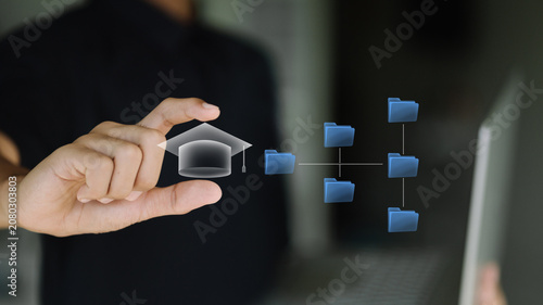 Digital Learning Management System with Academic File Organization Online Education Knowledge Management and E Learning Technology