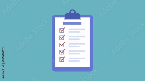 Tick The Form, Filling In The Application Form 2d Animation with Alpha Matte