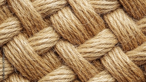 Natural woven sisal rope texture close-up macro photography showing detailed fiber pattern braided construction earth tone background for web design projects