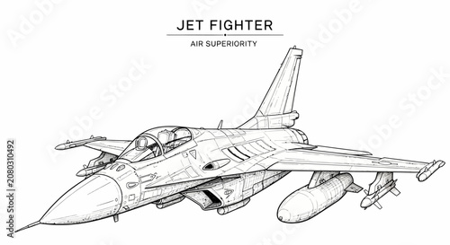 Foto Fighter Jet Air Superiority Aircraft.