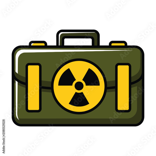 Green radiation symbol briefcase