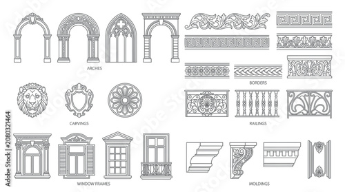 Photos Architectural Elements: Arches, Carvings, Windows, Borders & Moldings