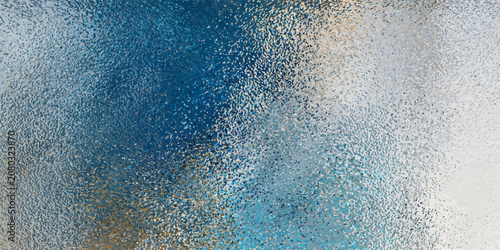 Canvas-taulu abstract background with blue gold and beige textured splashes and particles in