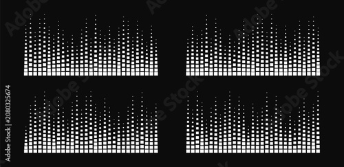 Photos Audio equalizer bars set isolated on transparent background