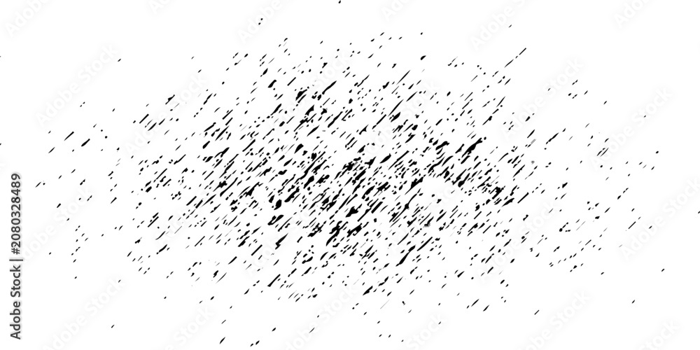 Obraz premium Abstract Black Ink Splatter Texture on White Background, Grunge Noise and Distressed Dot Pattern