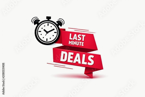 Last minute deals alarm clock banner