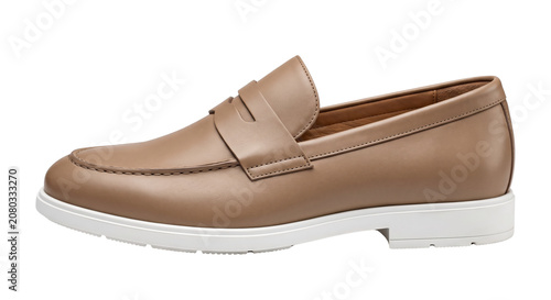 Obraz na plátně Classic tan leather penny loafer profile