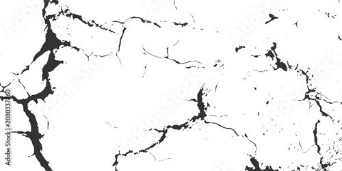 Photography Isolated vector grunge cracked texture background, vector distressed broken surface overlay for design, black lightning bolts