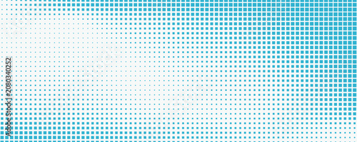 Abstract Square Halftone Blue Gradient Pattern
