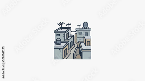 Minimalist line art illustration of a vintage steam locomotive.