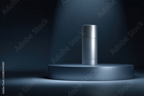 Elegant skincare display with a modern gradient backdrop shining brightly