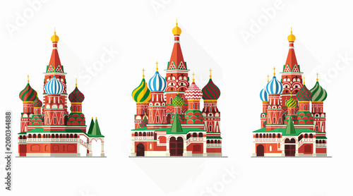 Moscow Landmark, Saint Basil's Cathedral, Russian Architecture, Travel Icon