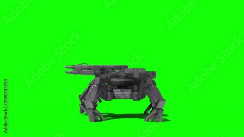 Security Guard Robot Animation on Green Screen – Ready-to-Use Cinematic VFX Asset 4K