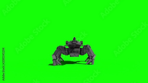 Security Guard Robot Animation on Green Screen – Ready-to-Use Cinematic VFX Asset 4K