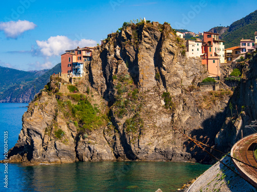 Italia, Liguria, Cinque Terre, il paese di Manarola.