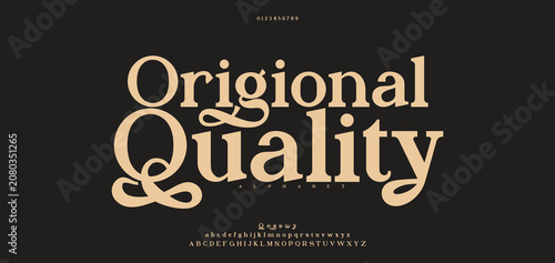 Quality, Elegant modern alphabet letters font logo. Typography luxury classic lettering serif italic fonts wedding vintage retro logos. vector illustration