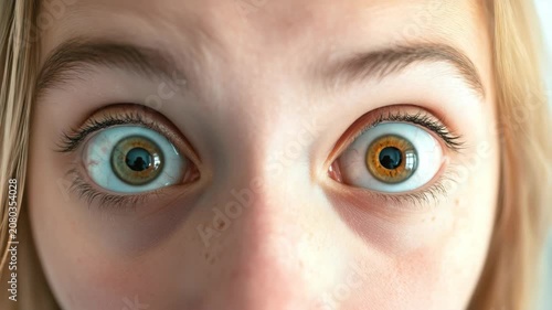 Surprised Woman's Close-Up Face