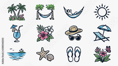 Photography Vector collection of diverse animal and nature icons.