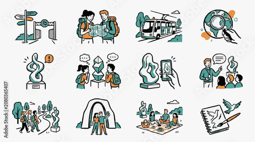 Photography Vector illustration set of diverse cartoon animals and objects.
