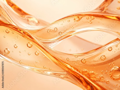 Orange Transparent Gel Waves Background