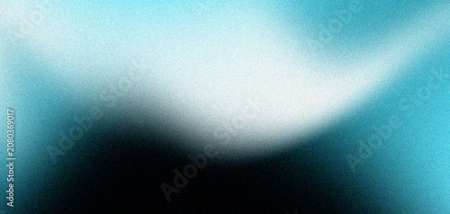 Fotografie Glowing blue gradient shape on black grainy background, abstract noise texture l