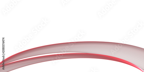 Abstract Red Dynamic Curve Flow