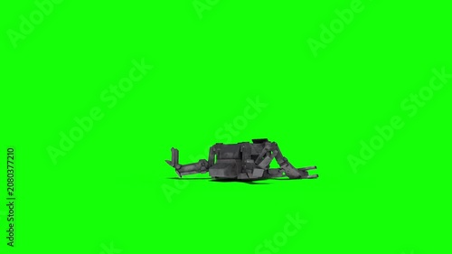 Security Guard Robot Animation on Green Screen – Ready-to-Use Cinematic VFX Asset 4K